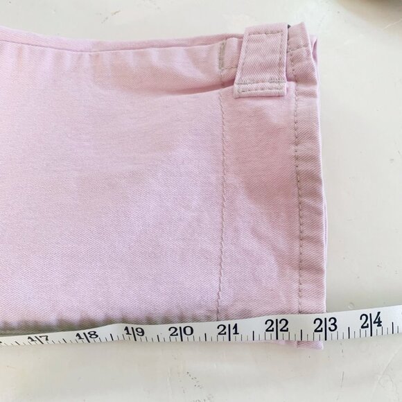 Levi’s Strauss Signature Pink Cropped Denim Pants Buckle Detail Women’s Size 10 - Picture 10 of 12
